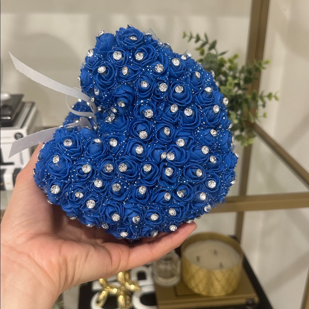 Handmade Bear with Roses and Rhinestones - Picture 8 of 11